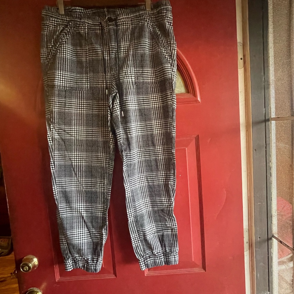 Black and White Plaid Pants